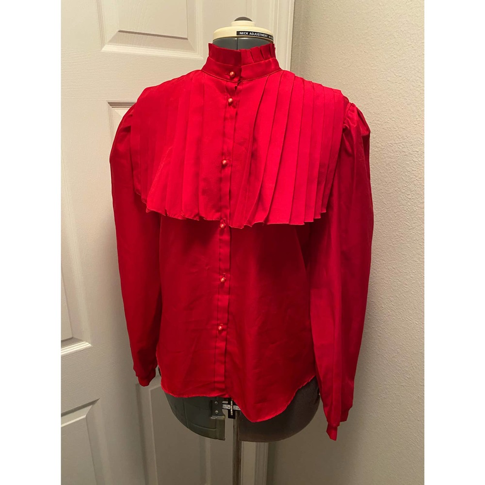 Vintage 80s red blouse